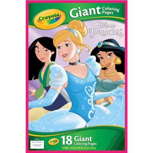 12 Packs: 18 ct. (216 total) Crayola&#xAE; Disney Princess Giant Coloring Pages